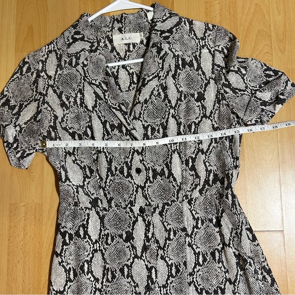 A.L.C. Clarkson Snake Print Silk Dress - Picture 15 of 16